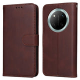 Honor Magic7 Lite - EIDERWOOD Kunstlæder Flip Cover m. Strop - Brun