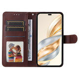 Honor Magic7 Lite - EIDERWOOD Kunstlæder Flip Cover m. Strop - Brun