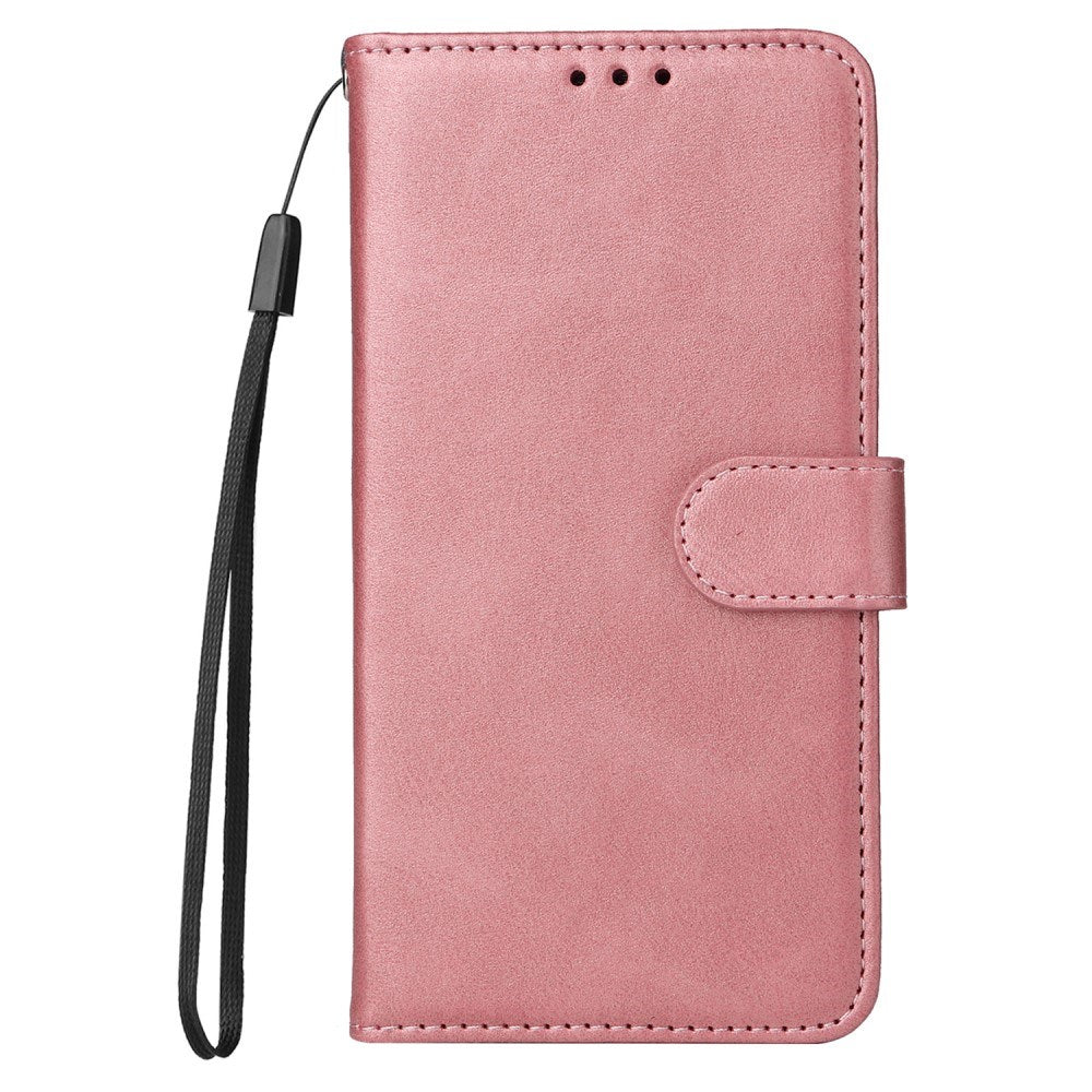 Honor Magic7 Lite - EIDERWOOD Kunstlæder Flip Cover m. Strop - Lyserød