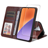 Xiaomi 15 - EIDERWOOD Kunstlæder Flip Cover m. Strop - inkl. Hærdet Beskyttelsesglas - Brun