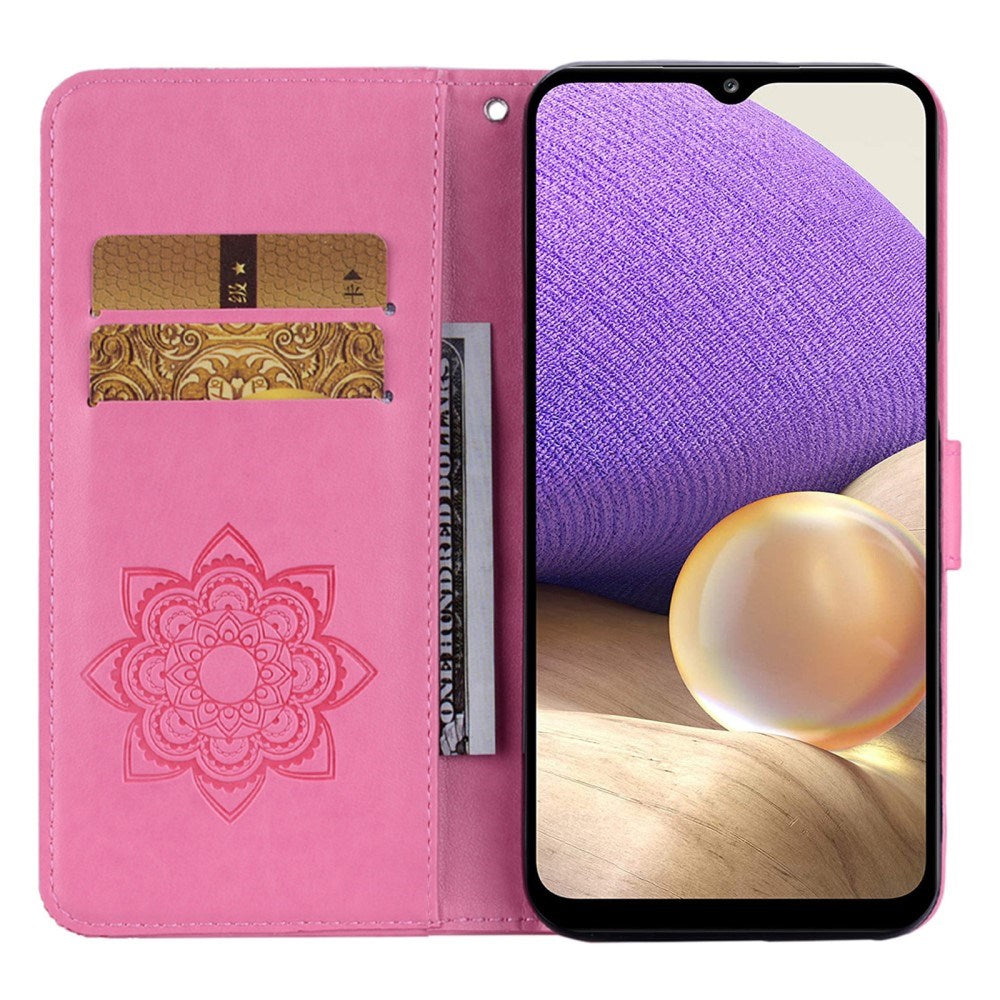 Samsung Galaxy S25+ (Plus) - EIDERWOOD Kunstlæder Flip Cover m. Uglemotiv - Lyserød