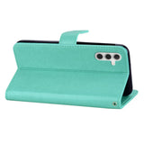 Samsung Galaxy S25+ (Plus) - EIDERWOOD Kunstlæder Flip Cover m. Uglemotiv - Turkis