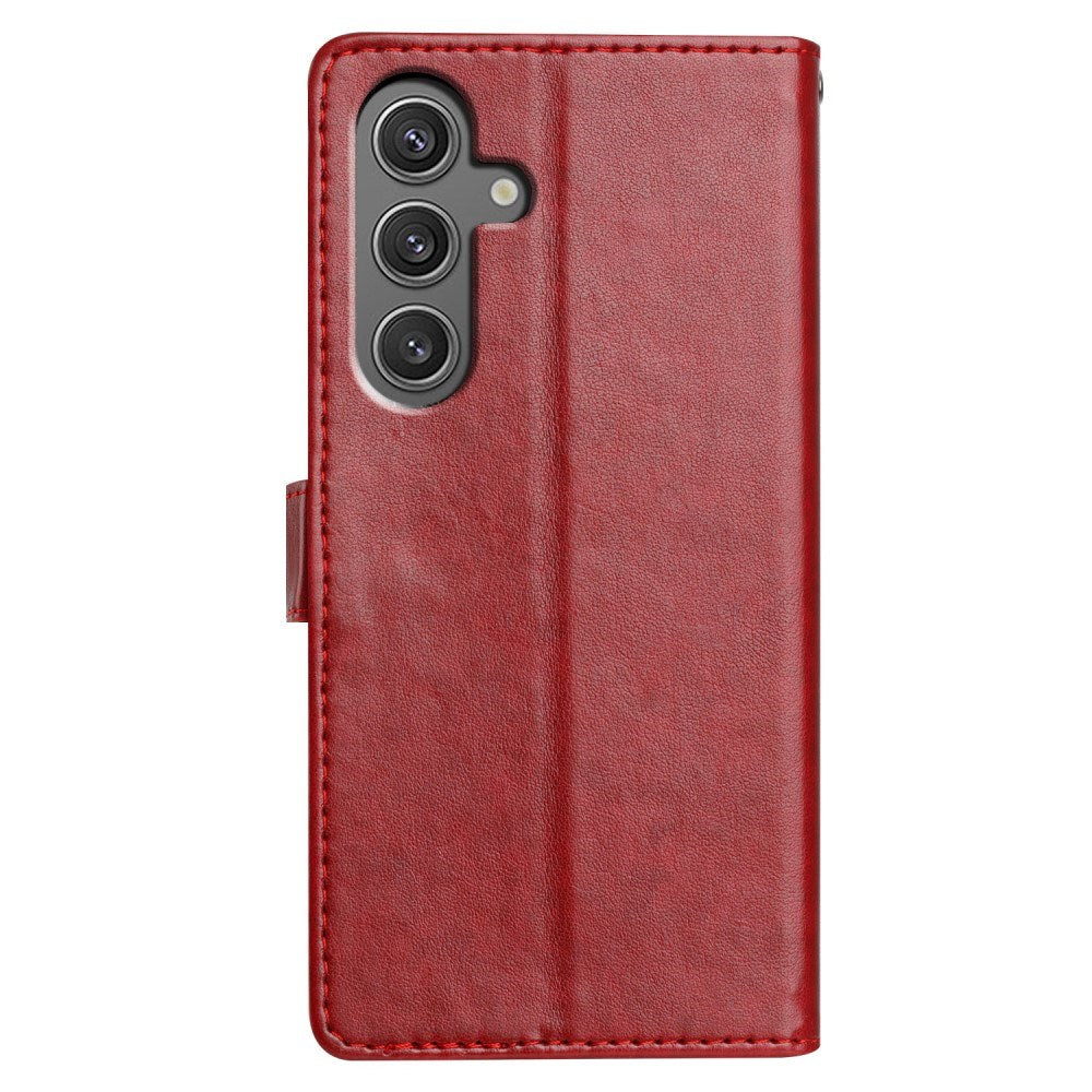 Samsung Galaxy A26 (5G) - EIDERWOOD Kunstlæder Flip Cover m. Strop - Rød