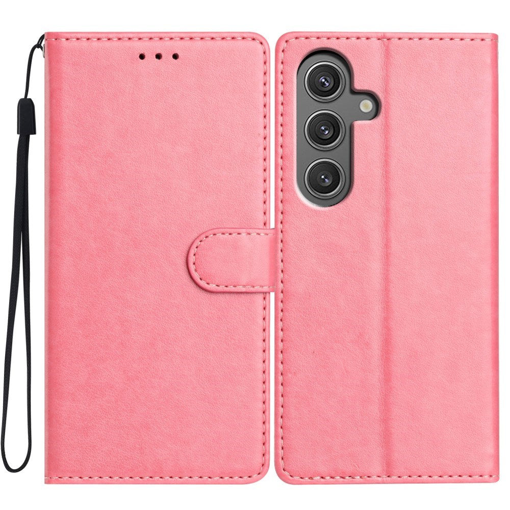 Samsung Galaxy A26 (5G) - EIDERWOOD Kunstlæder Flip Cover m. Strop - Lyserød