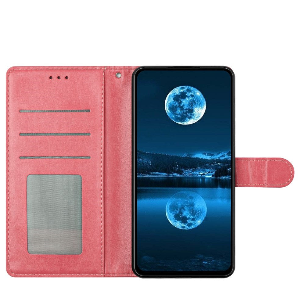 Samsung Galaxy A26 (5G) - EIDERWOOD Kunstlæder Flip Cover m. Strop - Lyserød