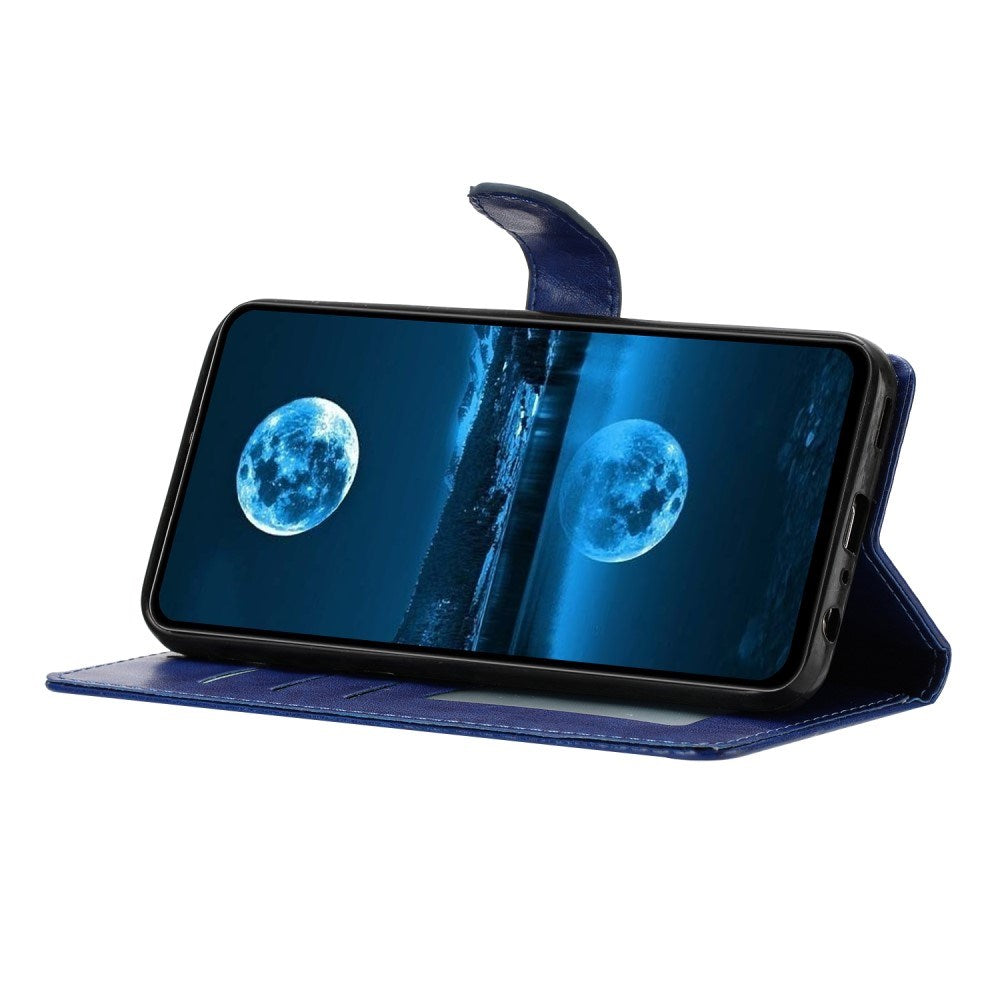 Samsung Galaxy A56 (5G) - EIDERWOOD Kunstlæder Flip Cover m. Strop - Blå