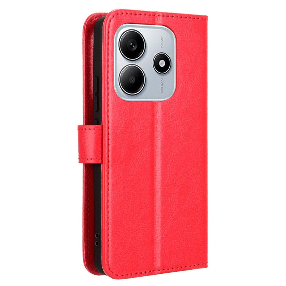 Xiaomi Redmi Note 14 (5G) - EIDERWOOD Kunstlæder Flip Cover m. Strop - Rød