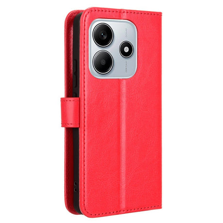 Xiaomi Redmi Note 14 (5G) - EIDERWOOD Kunstlæder Flip Cover m. Strop - Rød
