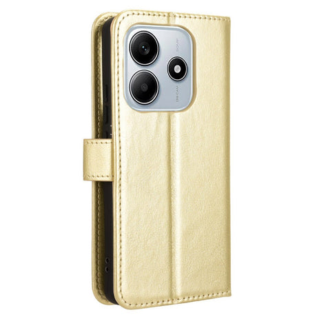 Xiaomi Redmi Note 14 (5G) - EIDERWOOD Kunstlæder Flip Cover m. Strop - Guld
