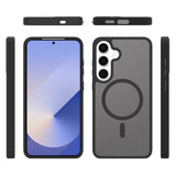 EIDERWOOD Samsung Galaxy S24+ (Plus) / S25+ (Plus) Mat Hybrid Bagside Cover - MagSafe Kompatibel - Sort / Gennemsigtig