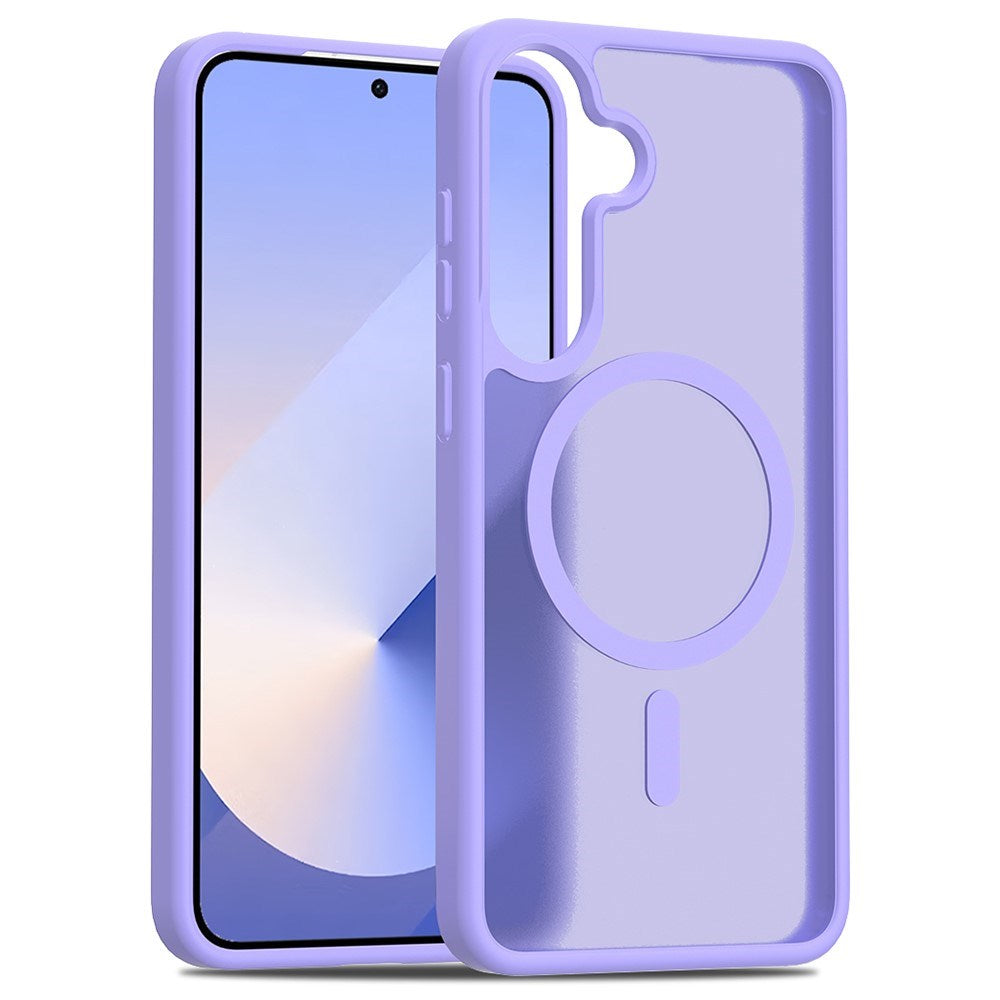 EIDERWOOD Samsung Galaxy S24+ (Plus) / S25+ (Plus) Mat Hybrid Bagside Cover - MagSafe Kompatibel - Lilla / Gennemsigtig