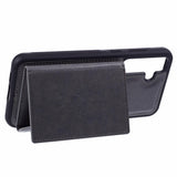 Samsung Galaxy S25 - EIDERWOOD 2-i-1 Vegansk Læder Cover m. Kortholder & Ståfunktion - Grå