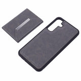 Samsung Galaxy S25 - EIDERWOOD 2-i-1 Vegansk Læder Cover m. Kortholder & Ståfunktion - Grå