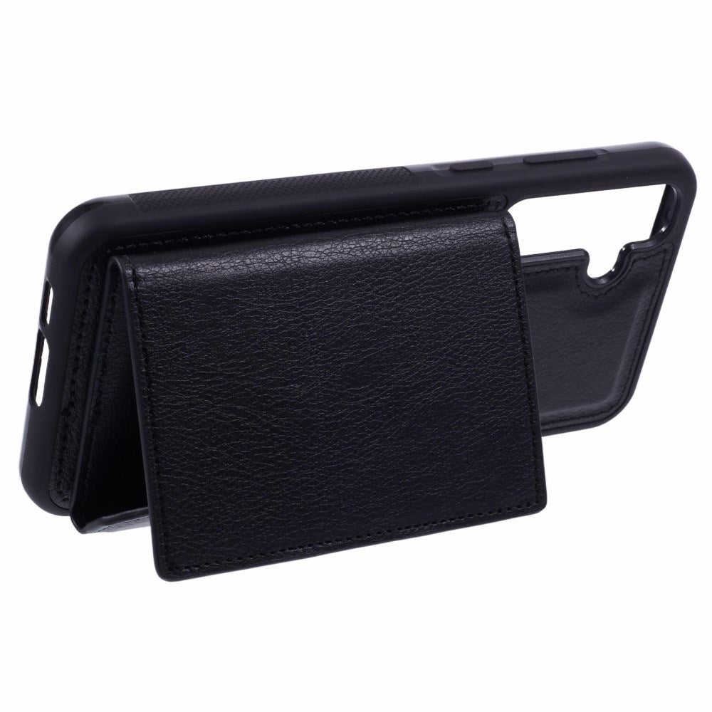 Samsung Galaxy S25 - EIDERWOOD 2-i-1 Vegansk Læder Cover m. Kortholder & Ståfunktion - Sort