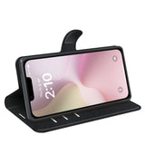 iPhone 16e - EIDERWOOD Kunstlæder Flip Cover m. Kortholder & Ståfunktion - Sort