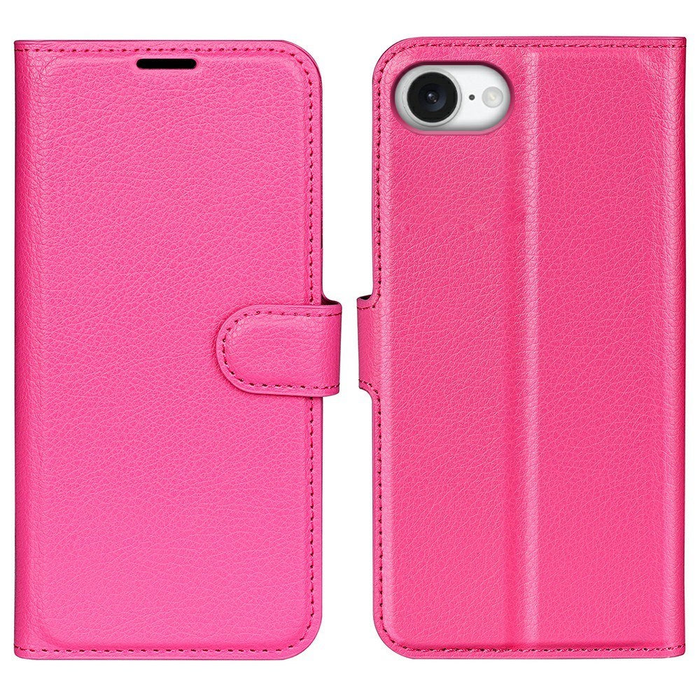 iPhone 16e - EIDERWOOD Kunstlæder Flip Cover m. Kortholder & Ståfunktion - Pink