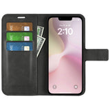 iPhone 16e - EIDERWOOD Kunstlæder Flip Cover - Sort