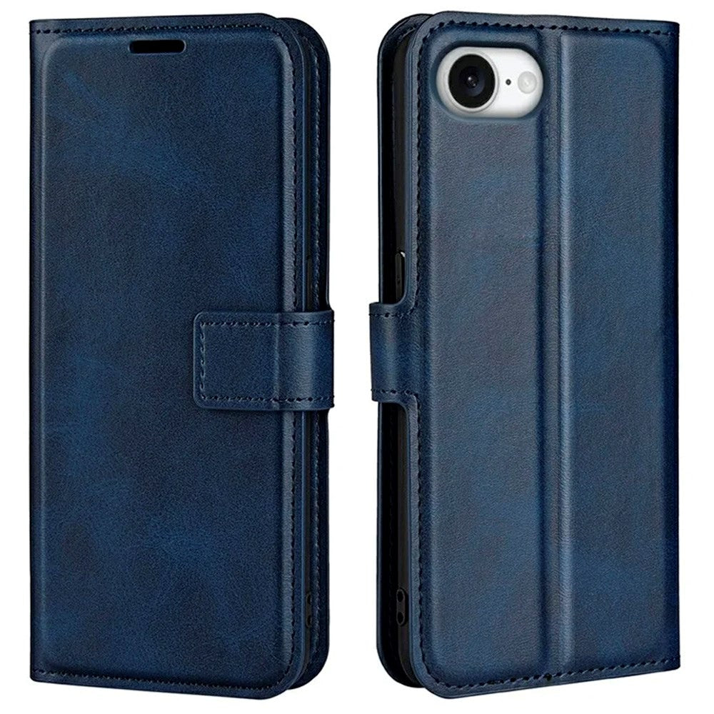 iPhone 17e / 16e - EIDERWOOD Kunstlæder Flip Cover - Blå