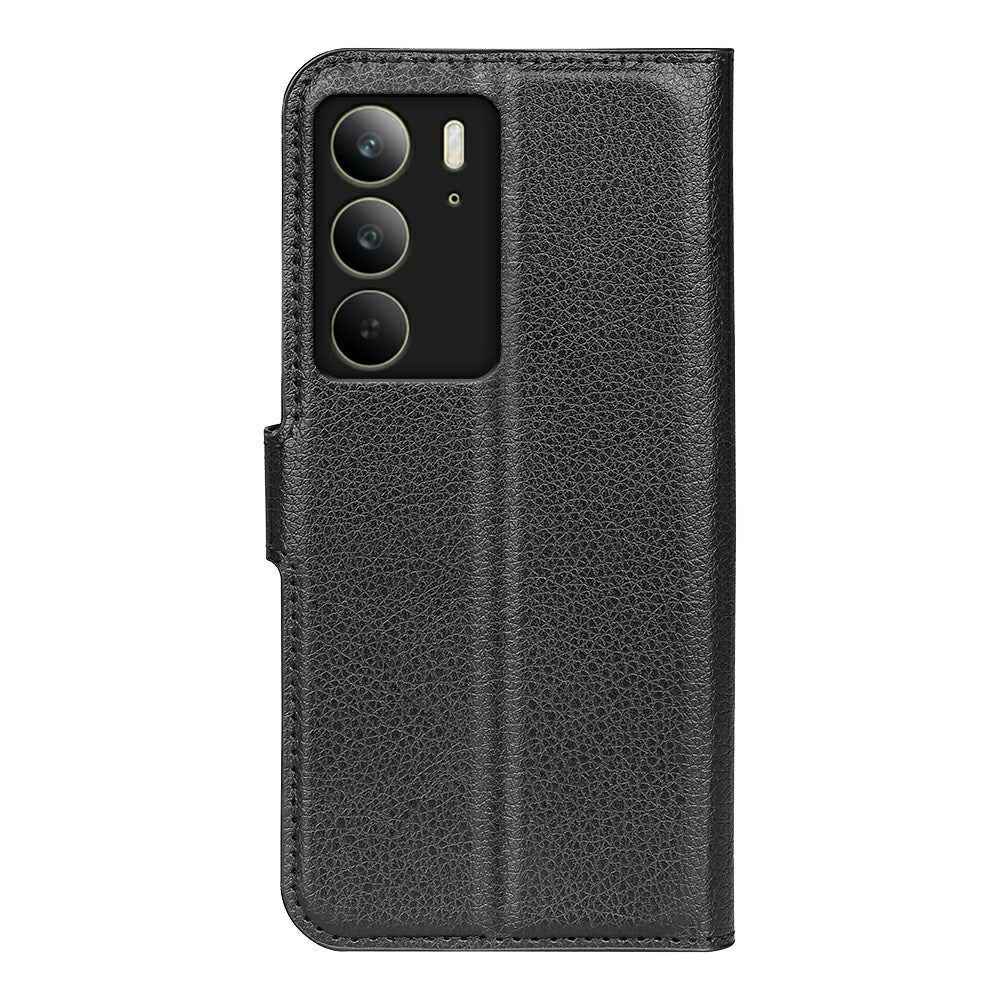 Realme C75 - EIDERWOOD Kunstlæder Flip Cover m. Kortholder & Ståfunktion - Sort