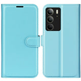 Realme C75 - EIDERWOOD Kunstlæder Flip Cover m. Kortholder & Ståfunktion - Blå