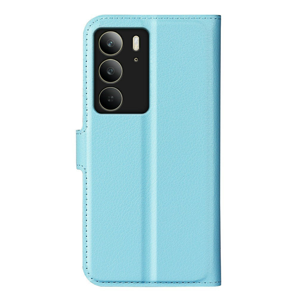 Realme C75 - EIDERWOOD Kunstlæder Flip Cover m. Kortholder & Ståfunktion - Blå