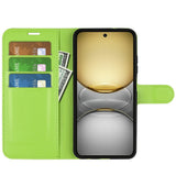 Realme C75 - EIDERWOOD Kunstlæder Flip Cover m. Kortholder & Ståfunktion - Grøn