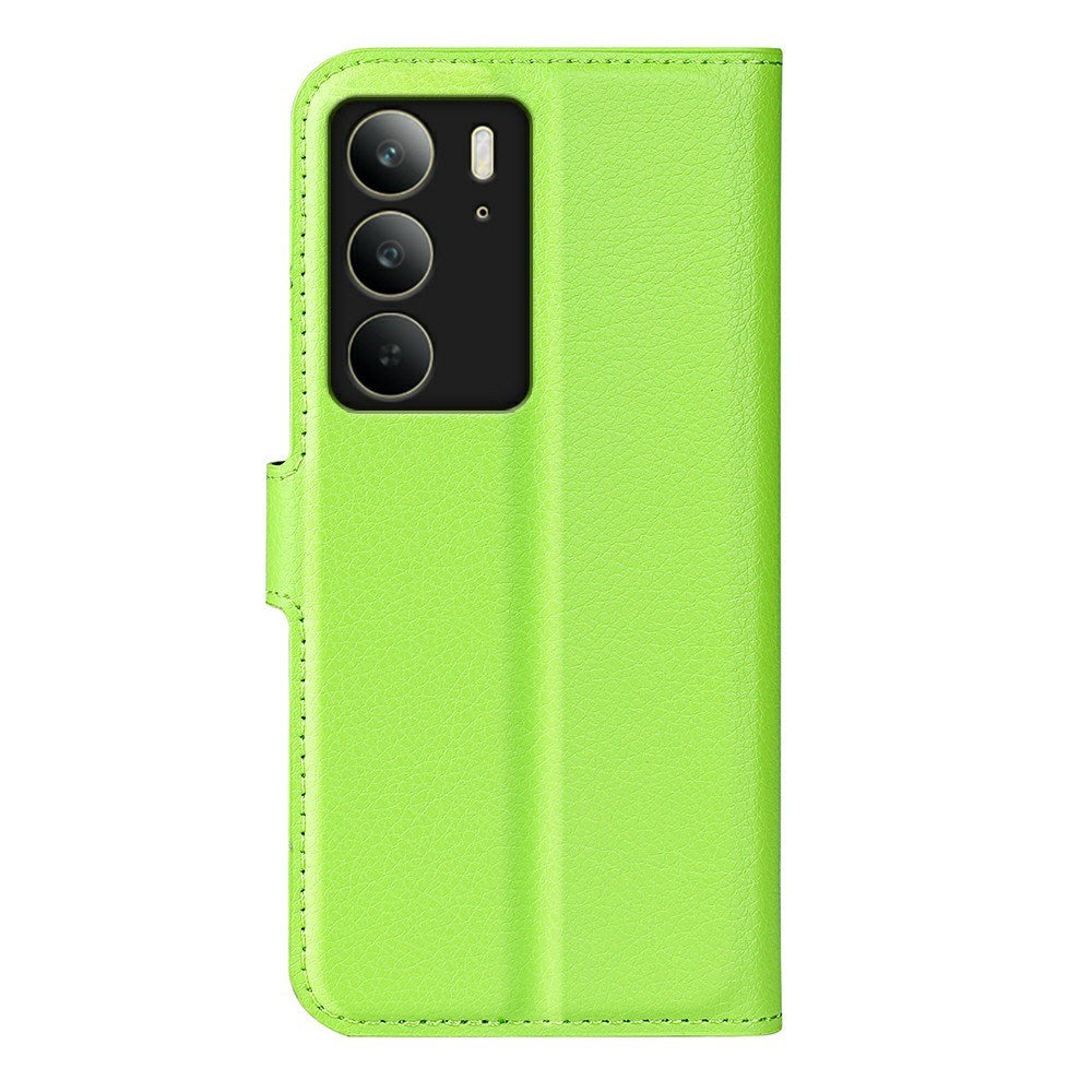 Realme C75 - EIDERWOOD Kunstlæder Flip Cover m. Kortholder & Ståfunktion - Grøn