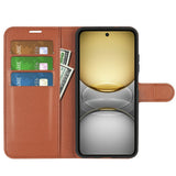 Realme C75 - EIDERWOOD Kunstlæder Flip Cover m. Kortholder & Ståfunktion - Brun