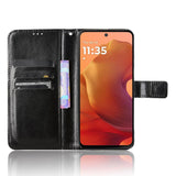 Motorola Moto G15 / G15 Power - EIDERWOOD Kunstlæder Flip Cover m. Strop - Sort