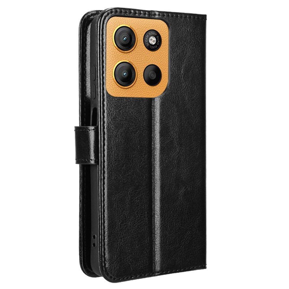 Motorola Moto G15 / G15 Power - EIDERWOOD Kunstlæder Flip Cover m. Strop - Sort