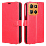 Motorola Moto G15 / G15 Power - EIDERWOOD Kunstlæder Flip Cover m. Strop - Rød