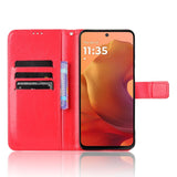 Motorola Moto G15 / G15 Power - EIDERWOOD Kunstlæder Flip Cover m. Strop - Rød