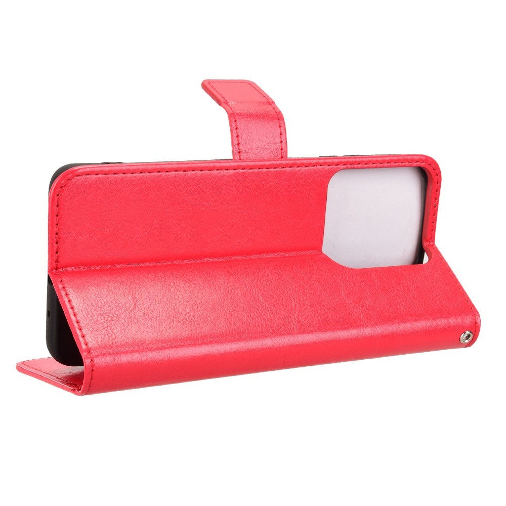 Motorola Moto G15 / G15 Power - EIDERWOOD Kunstlæder Flip Cover m. Strop - Rød