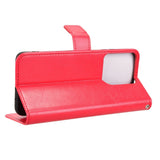 Motorola Moto G15 / G15 Power - EIDERWOOD Kunstlæder Flip Cover m. Strop - Rød