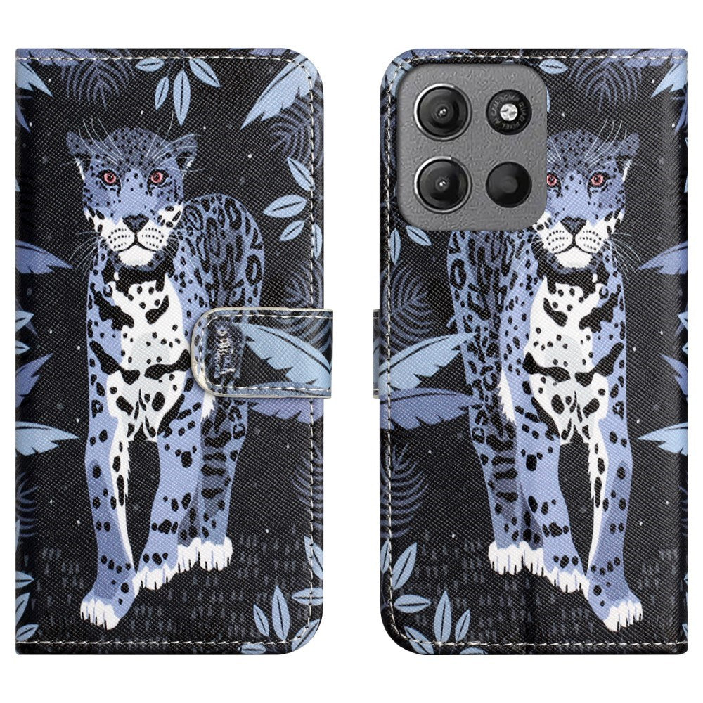Motorola Moto G15 / G15 Power - EIDERWOOD Kunstlæder Flip Cover m. Motiv - Leopard
