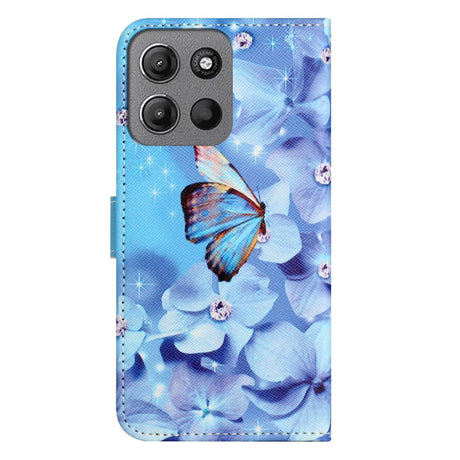 Motorola Moto G15 / G15 Power - EIDERWOOD Kunstlæder Flip Cover m. Motiv - Blomst / Sommerfugl