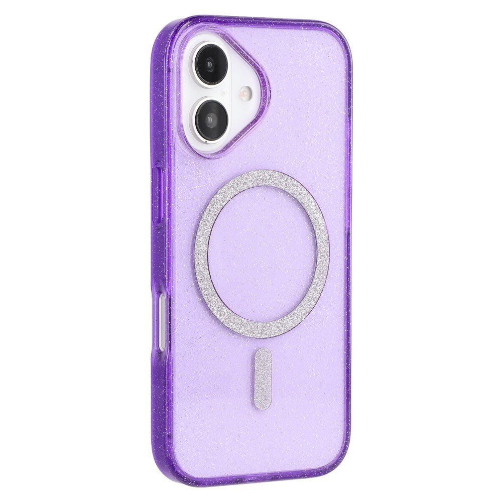 iPhone 16 Plus - EIDERWOOD Plastik Glitter Cover - MagSafe Kompatibel - Lilla