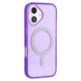 iPhone 16 Plus - EIDERWOOD Plastik Glitter Cover - MagSafe Kompatibel - Lilla