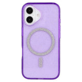 iPhone 16 Plus - EIDERWOOD Plastik Glitter Cover - MagSafe Kompatibel - Lilla