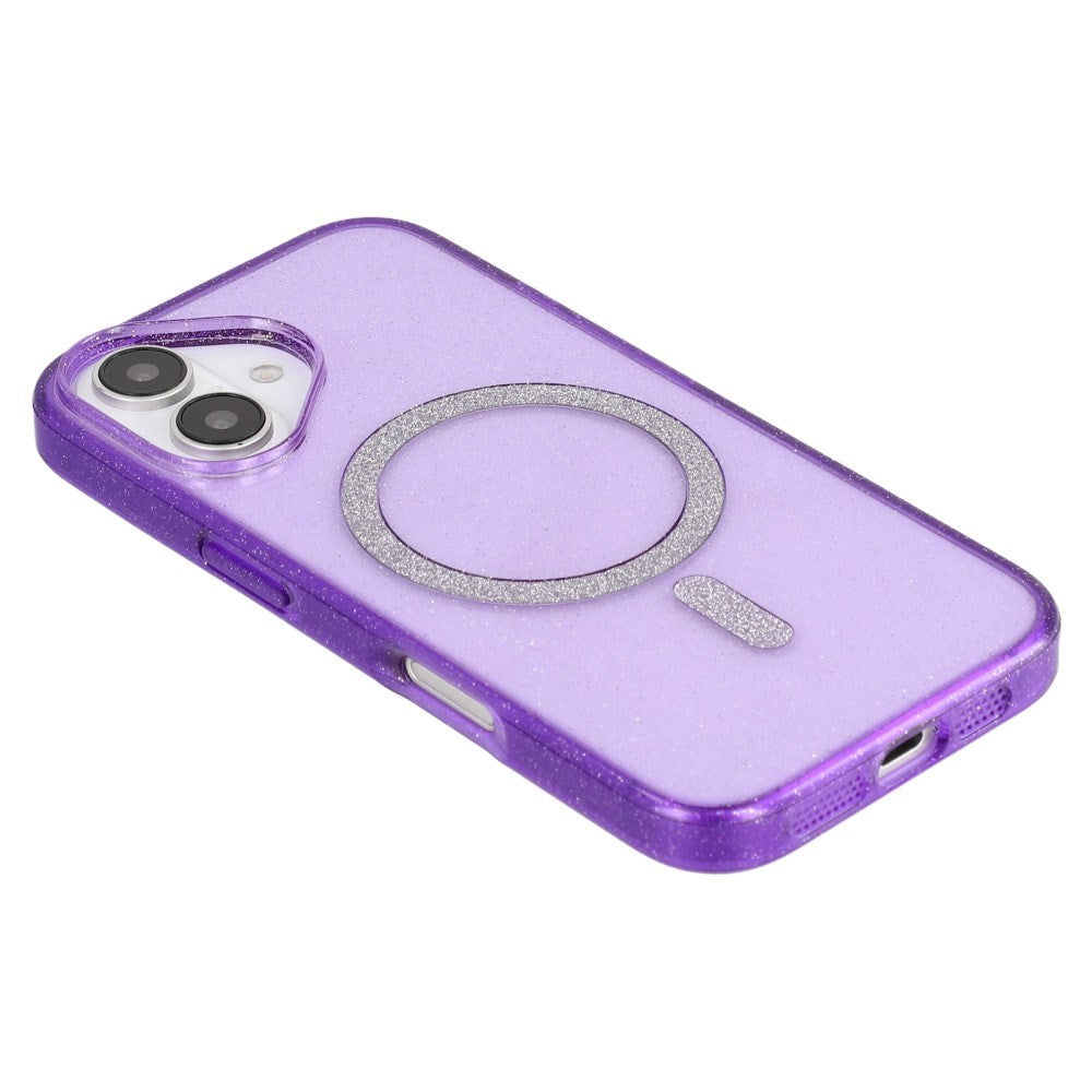 iPhone 16 Plus - EIDERWOOD Plastik Glitter Cover - MagSafe Kompatibel - Lilla