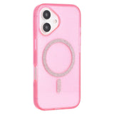 iPhone 16 Plus - EIDERWOOD Plastik Glitter Cover - MagSafe Kompatibel - Lyserød