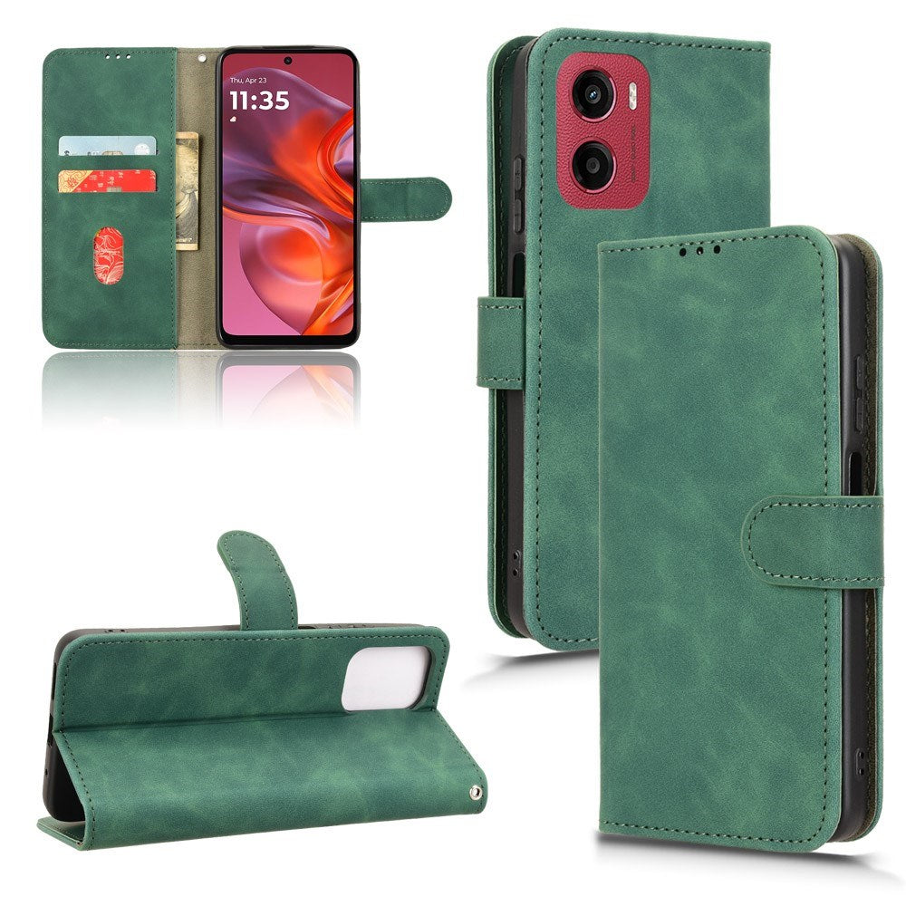 EIDERWOOD Motorola Moto G05 Flip Cover - Kortholder & Ståfunktion - Grøn