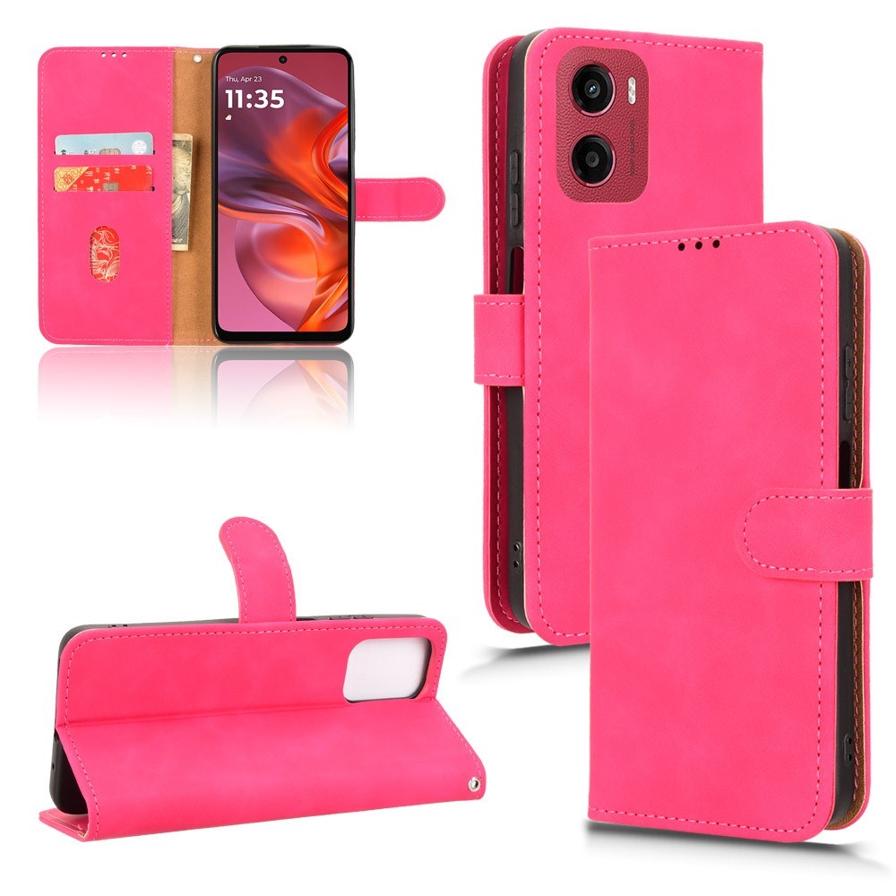 EIDERWOOD Motorola Moto G05 Flip Cover - Kortholder & Ståfunktion - Pink