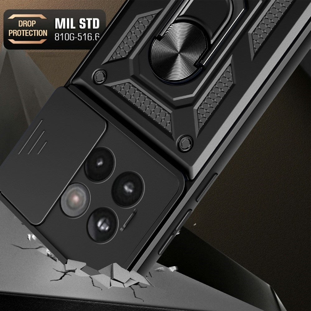 EIDERWOOD OnePlus 13R 5G Cover med Kameraslider og Kickstand - Sort