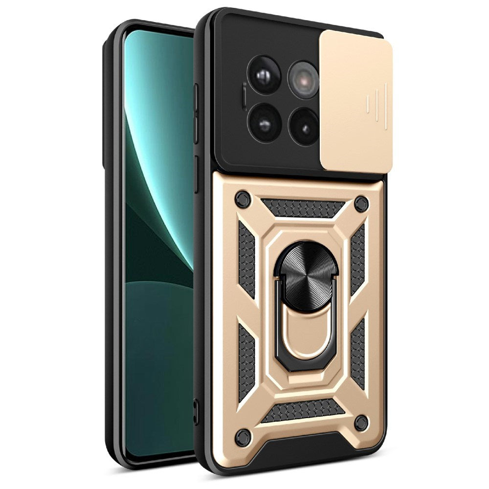 EIDERWOOD OnePlus 13R 5G Cover med Kameraslider og Kickstand - Guld