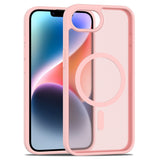 EIDERWOOD iPhone 16e Mat Hybrid Bagside Cover - MagSafe Kompatibel - Gennemsigtig / Lyserød