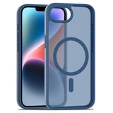 EIDERWOOD iPhone 16e Mat Hybrid Bagside Cover - MagSafe Kompatibel - Gennemsigtig / Blå