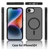 EIDERWOOD iPhone 16e Mat Hybrid Bagside Cover - MagSafe Kompatibel - Gennemsigtig / Blå