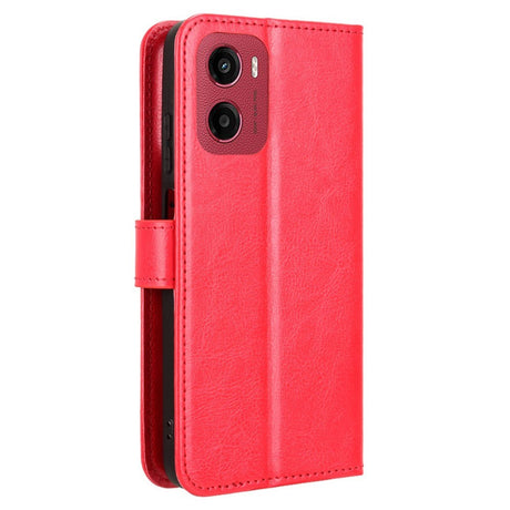 Motorola Moto G05 / E15 - EIDERWOOD Kunstlæder Flip Cover m. Strop - Rød
