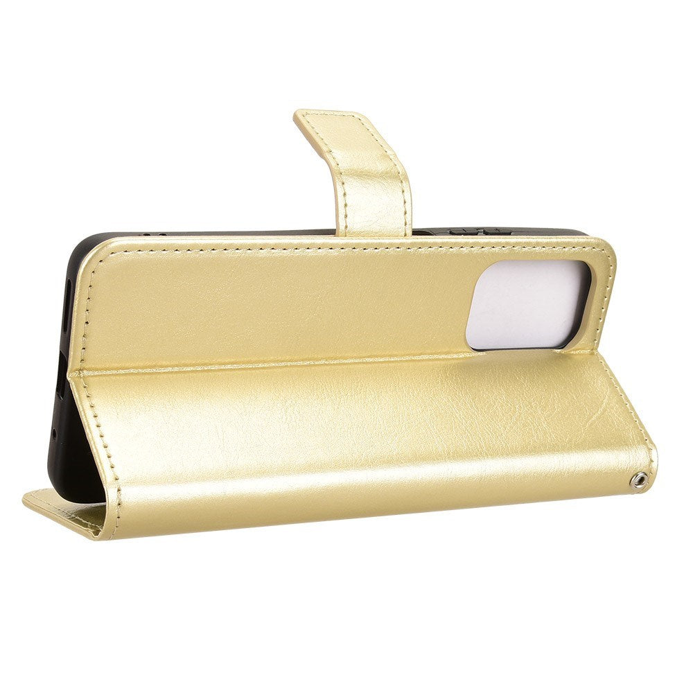 Motorola Moto G05 / E15 - EIDERWOOD Kunstlæder Flip Cover m. Strop - Guld